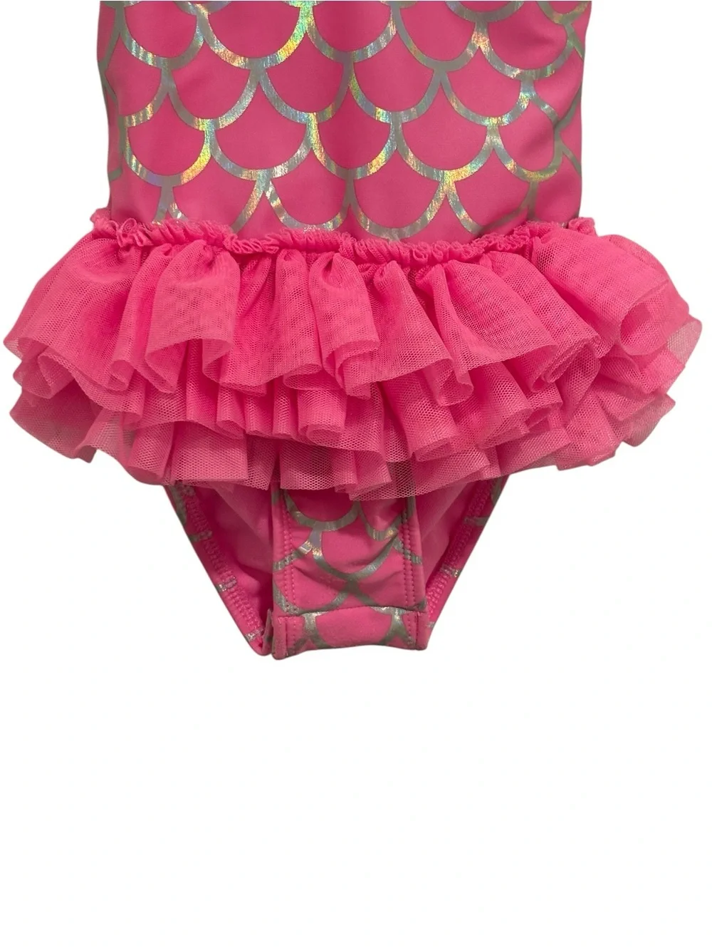 2 One-piece Pink Ruffle Tutu One-Piece Swim Suits infant size 18 months